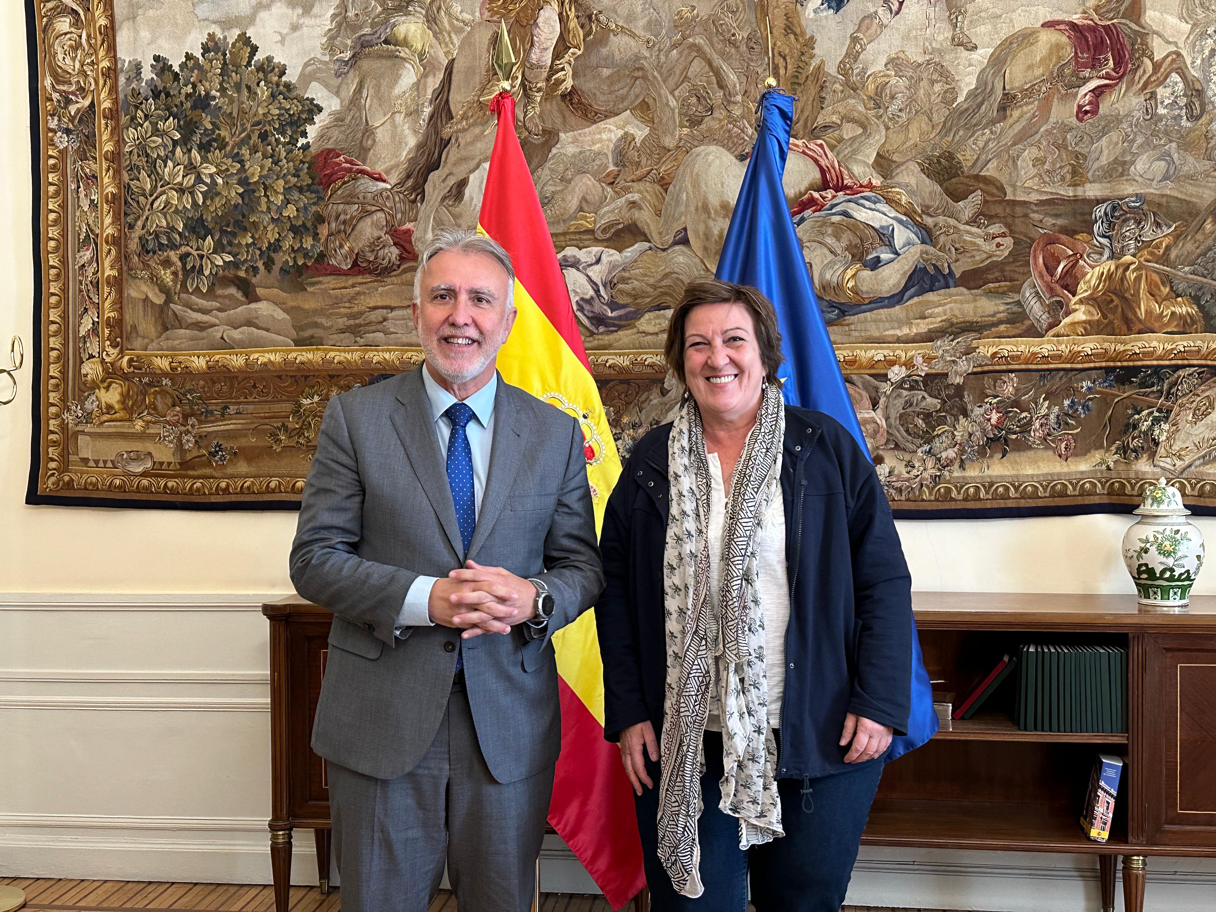 Ángel Víctor Torres se reúne con la presidenta de Plena Inclusión España, Carmen Lucirica Gabriel